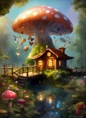 Mushroom House Huawei Y9s Wallpaper