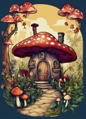 Mushroom House Oppo Find X3 Wallpaper