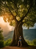 Giant Tree HTC Desire 20 Pro Wallpaper