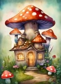 Mushroom House ZTE Axon 9 Pro Wallpaper