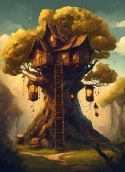 Tree House Realme Q3 Pro 5G Wallpaper