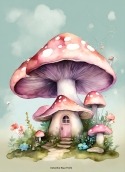 Mushroom House Apple iPhone 5c Wallpaper