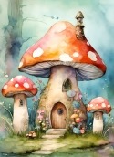 Mushroom House Samsung Galaxy S8 Active Wallpaper