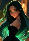 Cute Girl With Green Eyes TCL 20 5G Wallpaper