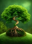 Green Tree BLU F91 Wallpaper