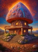 Ancient Mushroom House Samsung S5690 Galaxy Xcover Wallpaper