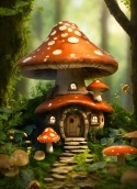 Mushroom House Realme C21Y Wallpaper