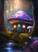 Mushroom House BlackBerry Evolve Wallpaper