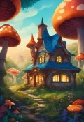 Mushroom House Oppo A55s Wallpaper