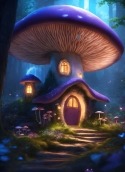 Beautiful Mushroom House Lava A50 Wallpaper
